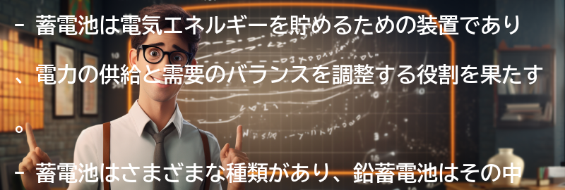 蓄電池とは何か？の要点まとめ