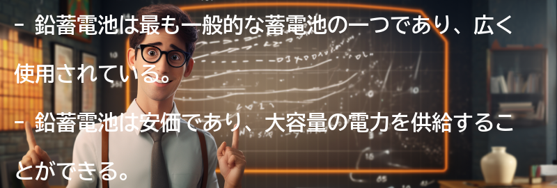 鉛蓄電池の特徴とは？の要点まとめ