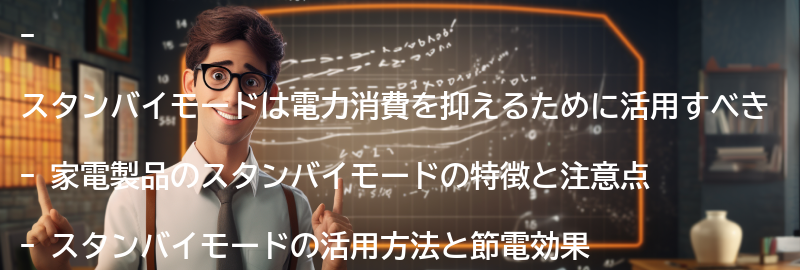 スタンバイモードの活用の要点まとめ