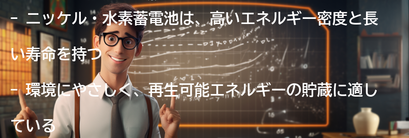 ニッケル・水素蓄電池の特徴の要点まとめ