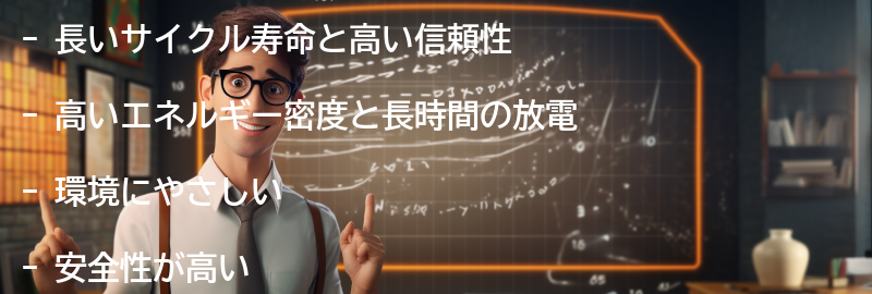 ニッケル・水素蓄電池の利点の要点まとめ
