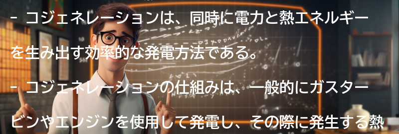 コジェネレーションとは？の要点まとめ