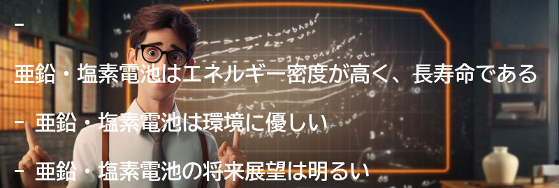 亜鉛・塩素電池の将来展望の要点まとめ