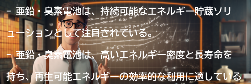 亜鉛・臭素電池の応用例の要点まとめ