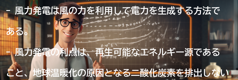 風力発電の原理と利点の要点まとめ