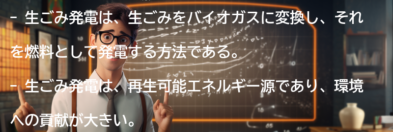 生ごみ発電の仕組みと環境への貢献の要点まとめ