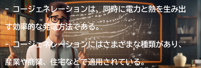 コージェネレーションの種類と適用例の要点まとめ