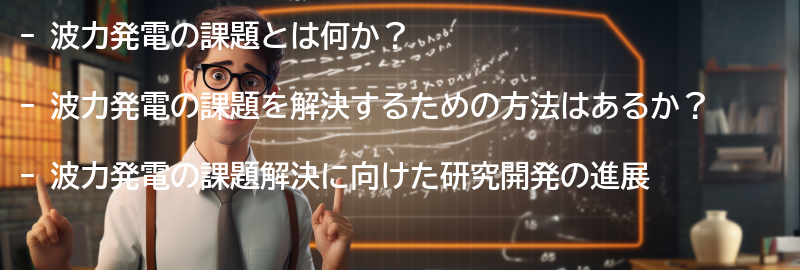 波力発電の課題と解決策の要点まとめ