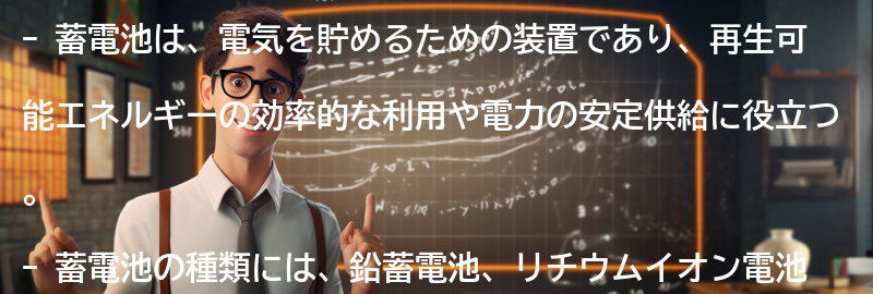 蓄電池とは何か？の要点まとめ
