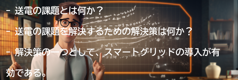 送電の課題と解決策の要点まとめ