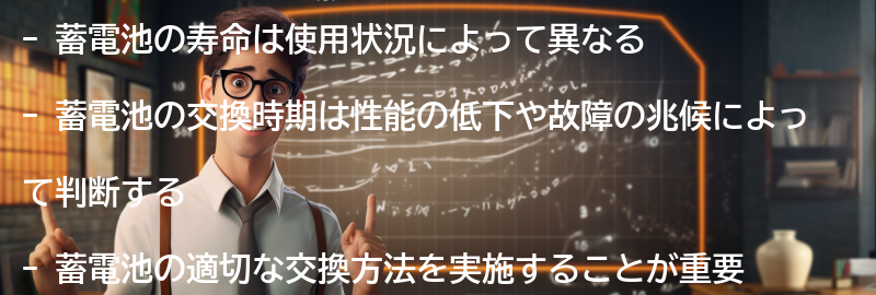 蓄電池の寿命と交換時期の要点まとめ