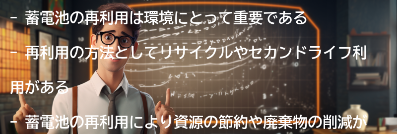 蓄電池の再利用についての要点まとめ