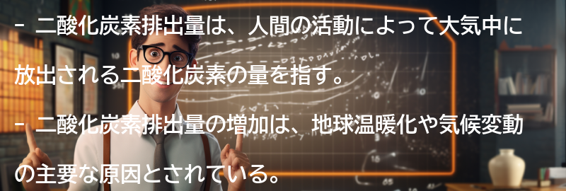 二酸化炭素排出量とはの要点まとめ