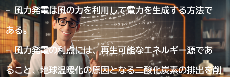 風力発電の仕組みと利点の要点まとめ