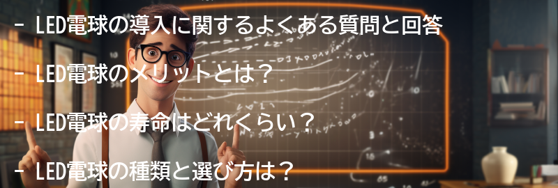 LED電球の導入に関するよくある質問と回答の要点まとめ
