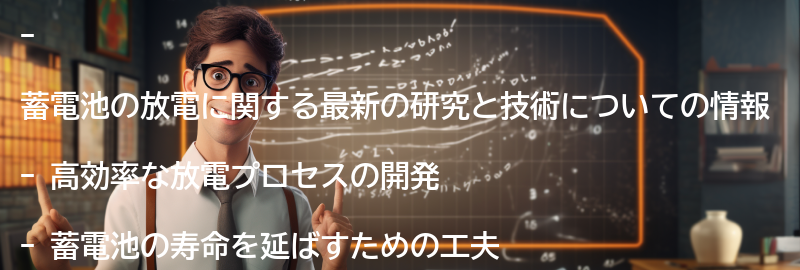 蓄電池の放電に関する最新の研究と技術の要点まとめ