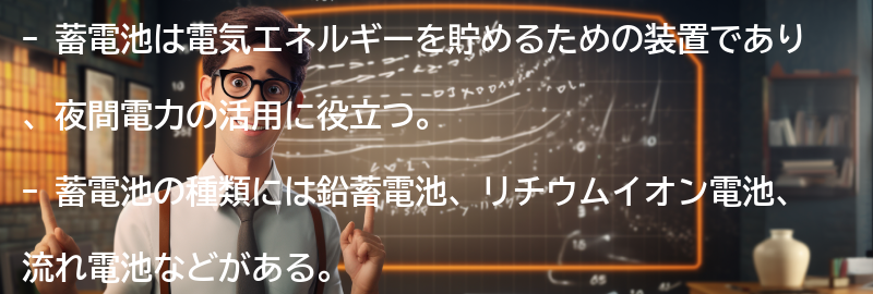 蓄電池とは何か？の要点まとめ