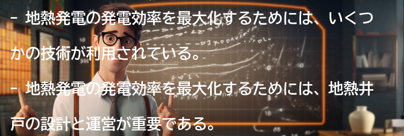 発電効率を最大化するための技術の要点まとめ