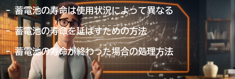 蓄電池の寿命に関するよくある質問と回答の要点まとめ