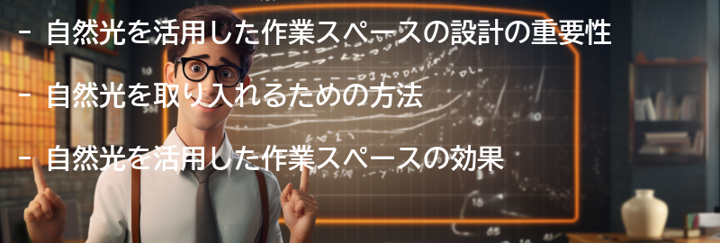 自然光を活用した作業スペースの設計の要点まとめ