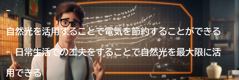 自然光を活用するための日常の工夫の要点まとめ