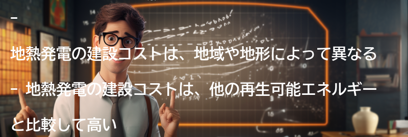 地熱発電の建設コストの推移の要点まとめ