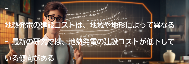地熱発電の建設コストに関する最新の研究と動向の要点まとめ