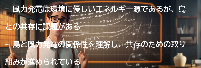 鳥と風力発電の関係性の要点まとめ