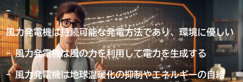 風力発電機の利点の要点まとめ