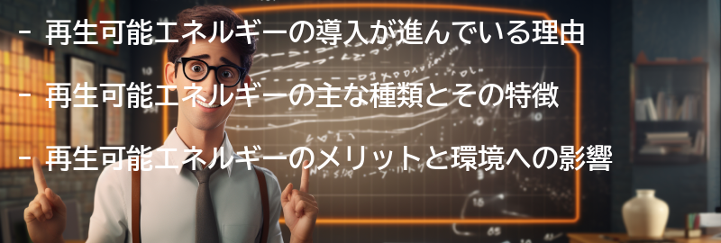 導入が進む再生可能エネルギーの要点まとめ