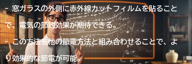 その他の節電方法との組み合わせ効果の要点まとめ