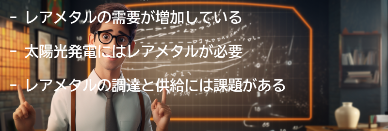 レアメタルの調達と供給の課題の要点まとめ