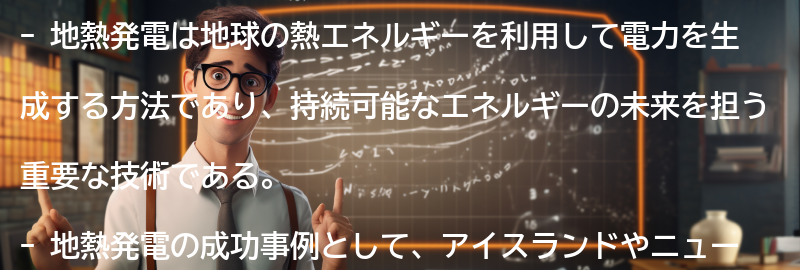 地熱発電の成功事例と国際的な取り組みの要点まとめ