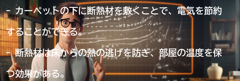 カーペットの下に断熱材を敷くメリットの要点まとめ