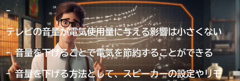 テレビの音量が電気使用量に与える影響の要点まとめ