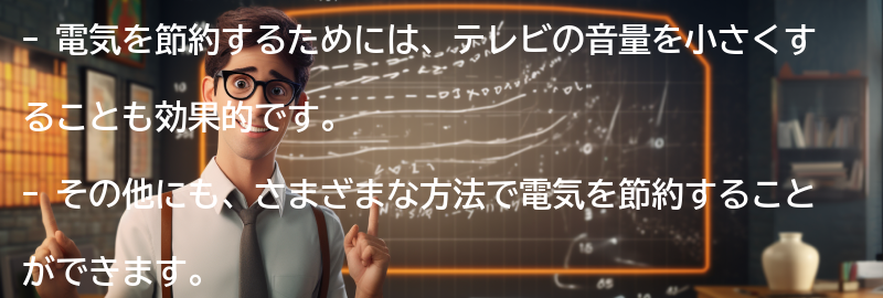 その他の電気節約の方法の要点まとめ