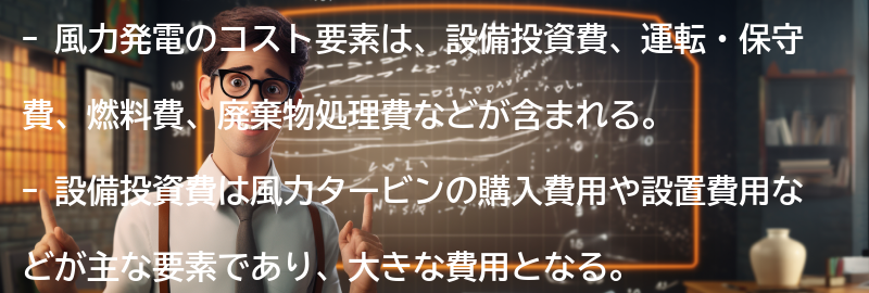風力発電のコスト要素の要点まとめ