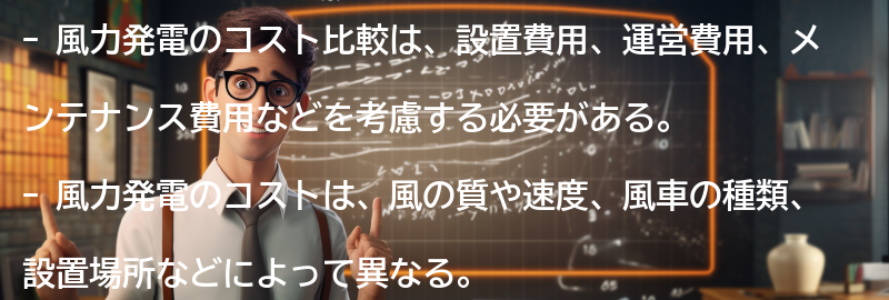 風力発電のコスト比較の要点まとめ