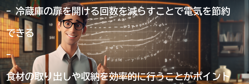 冷蔵庫の扉の開閉回数を減らす方法の要点まとめ