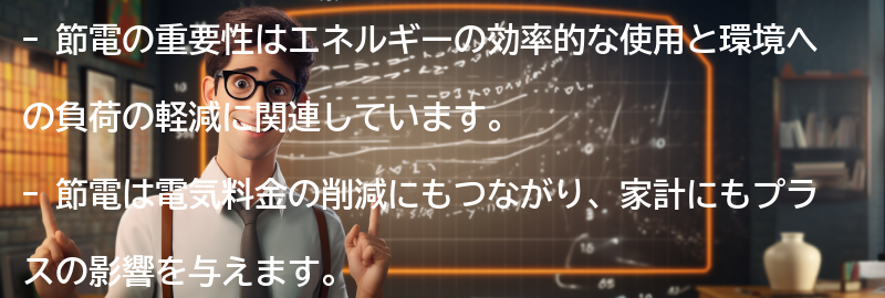 節電の重要性の要点まとめ
