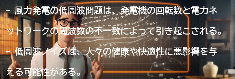 風力発電の低周波問題への対策の要点まとめ