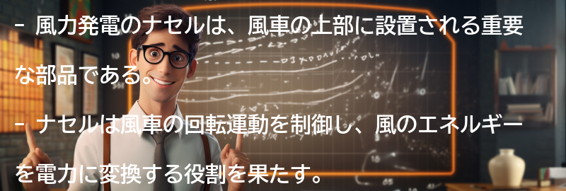 ナセルの役割の要点まとめ