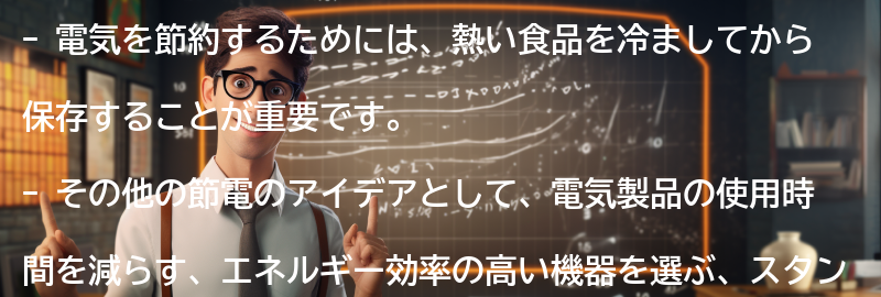 その他の節電のアイデアの要点まとめ
