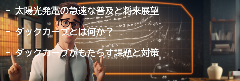 太陽光発電の将来展望とダックカーブへの対応の要点まとめ