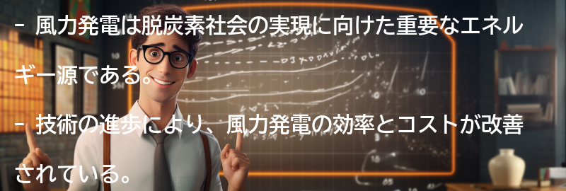風力発電の将来展望の要点まとめ