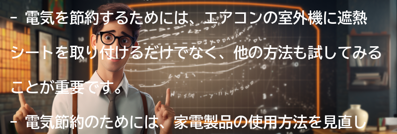 その他の電気節約方法の要点まとめ