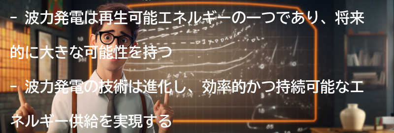 波力発電の将来展望の要点まとめ