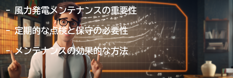 効果的な風力発電メンテナンスの方法の要点まとめ