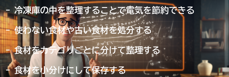 冷凍庫の中を整理するためのヒントの要点まとめ