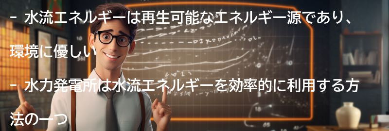 水流エネルギーの利点と課題の要点まとめ